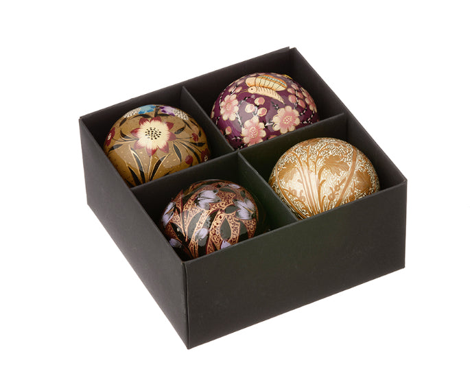 Kerstballen 'sitapur fig' - set van 4